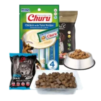Semihumedo Snacks húmedos y semihúmedos para perro – Churu de pollo con atún, premios blandos de carne y snacks de pescado, golosinas sabrosas y naturales para perros.