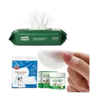 Toallitas húmedas para perros Earth Rated, discos limpiadores hipoalergénicos para ojos y empapadores Trixie para cachorros.