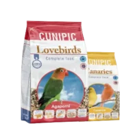 Comida para aves Cunipic, alimento para agapornis y canarios, mezcla nutritiva para pájaros exóticos.