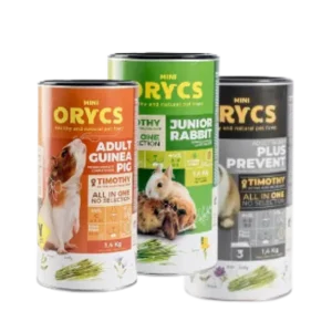 Comida Mini Orycs para roedores y pequeños mamíferos, alimento completo para conejos jóvenes, cobayas adultas y prevención de enfermedades.