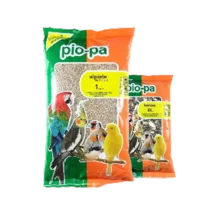 Alimentación para aves Pio-Pa, alpiste y semillas para canarios, loros y aves exóticas, mezcla natural y nutritiva.