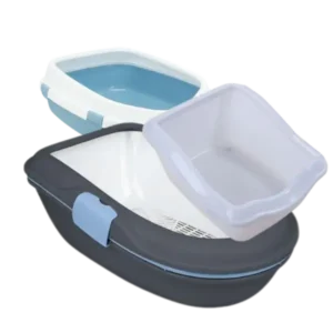 Areneros para gato, caja de arena higiénica y bandejas sanitarias para gatos domésticos.