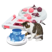 Juguetes interactivos para gatos – juegos de inteligencia y rompecabezas con premios para estimular mentalmente a tu gato.