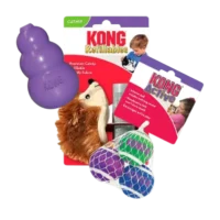 Juguetes para gato KONG, peluches con catnip, pelotas y juguetes interactivos para gatos activos.