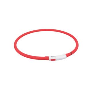 Trixie Collar De Aro Flash Usb Silicona Rojo Para Perros