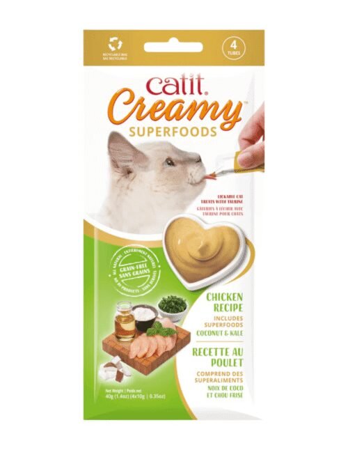 Catit Creamy Snack de Pollo con Coco y Kale