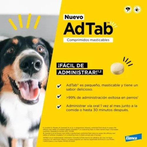 elanco-adtab-comprimido-antipulgas-perros-cachorro-facil-administrarfile.jpg Elanco Adtab Comprimidos Masticables Para Perros 22-45 Kg