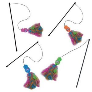 KONG Wubba Boa varita teaser con plumas