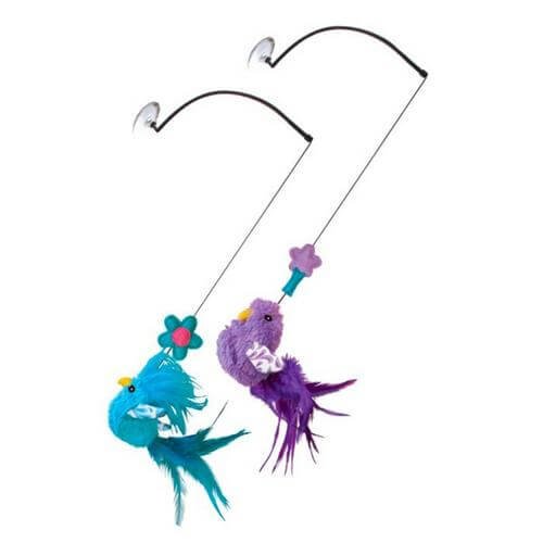 Kong Window Teaser con ventosa y plumas