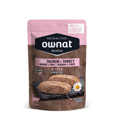Ownat Wetline Kitten Salmón & Pavo Gato