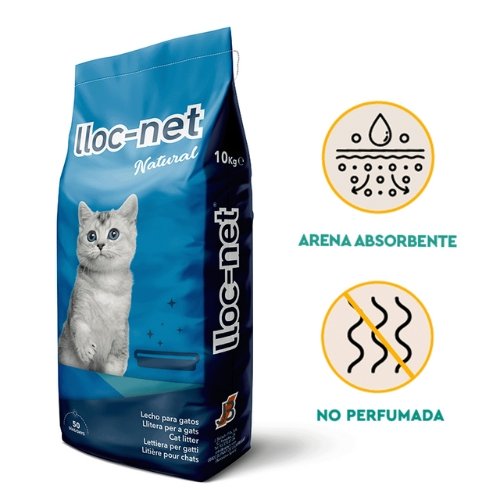 Lloc Net Arena Absorbente Para Gatos Natural 5kg