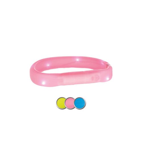 Trixie Collar De Banda Flash Usb Para Perros Rosa Azul Amarillo