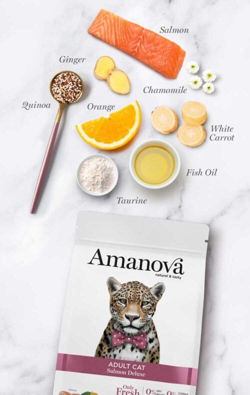 amanova-adult-cat-gato-adulto-pienso-hipoalergenico ingredientes principales del producto Amanova Adult Cat Salmon Deluxe