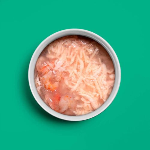 contenido del producto Amanova Pollo Y Gambas En Gelatina Natural Para Gato Adulto