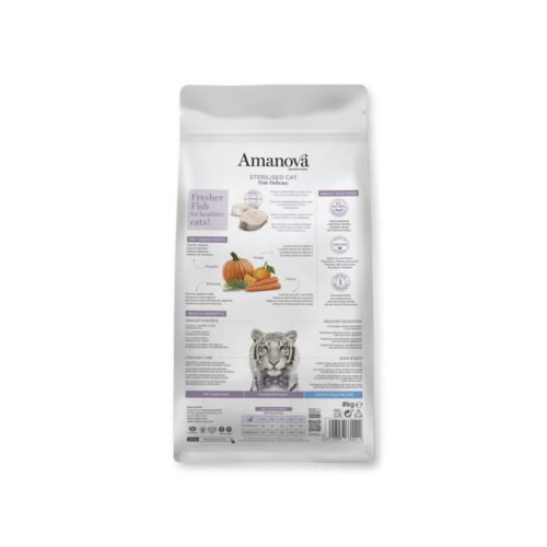 parte trasera del producto Amanova Sterilised Fish Delicacy