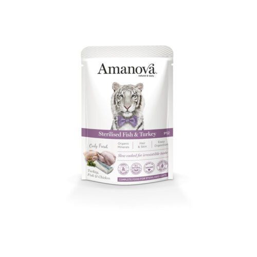 comida húmeda Amanova Sterilised Fish & Turkey