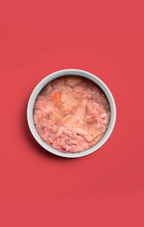 comida húmeda atún y cangrejo Amanova en cuenco