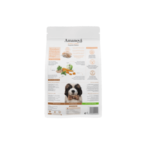 parte trasera del saco con información nutricional