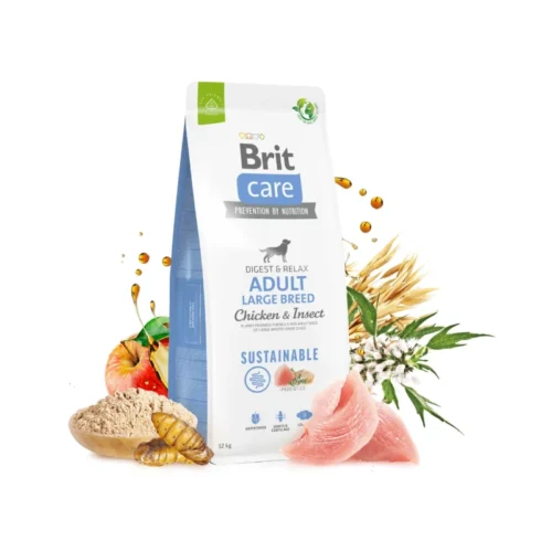 pack frontal de Brit Care Sustainable Adult Large Breed Pollo e Insecto