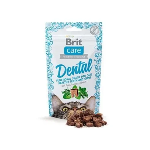 pack frontal del snack Brit Care Cat Snack Dental 50g