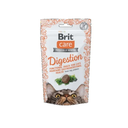 pack frontal del snack Brit Care Cat Snack Digestion 50g