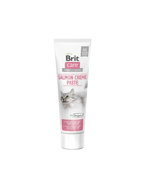 envase de Brit Care Cat Functional Crema De Salmón Con Omega-3