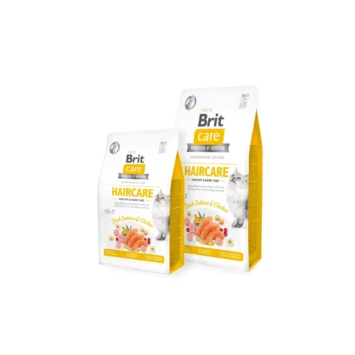 Pack de comida Brit Care Cat Haircare Healthy Shinny Coat