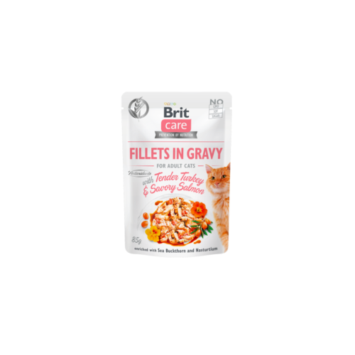 Sobre de comida Brit Care Cat Pouch Tender Turkey & Savory Salmon