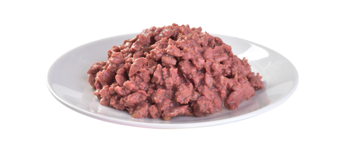 brit-care-cat-pouch-hearty-duck-gato-adulto-filetes-en-plato filetes en salsa brit care cat pouch hearty duck in gravy 85 g en un plato blanco