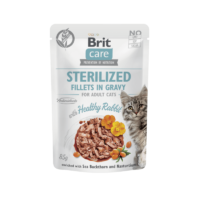 brit-care-cat-sterilized-gato-adulto-esterilizado-conejo Sobre de comida Brit Care Cat Sterilized Fillets in Gravy