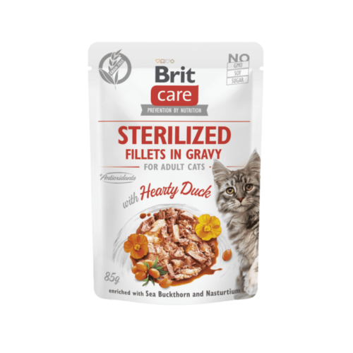 Sobre de comida Brit Care Cat Sterilized Fillets in Gravy