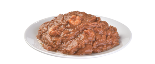 Vista del contenido del producto Brit Care Cat Sterilized Paté de Atún con Gambas