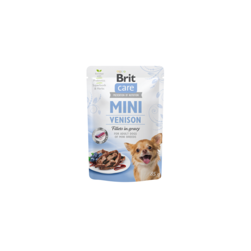 pack frontal de Brit Care Mini Fillets In Gravy Venado