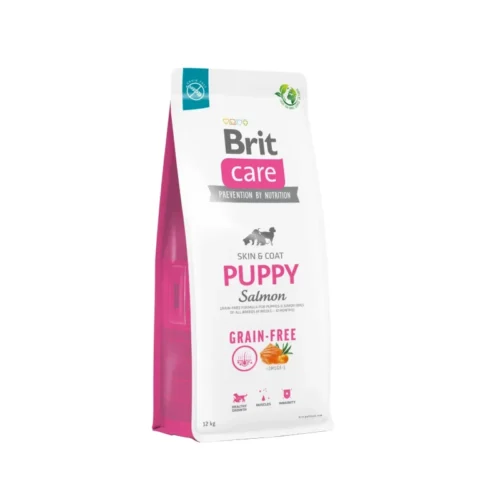 pack frontal del pienso brit care grain free puppy salmon