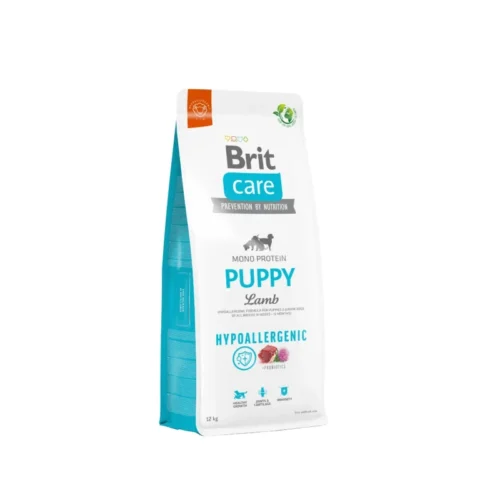 pack frontal del pienso brit care puppy hipoalergenico cordero y arroz