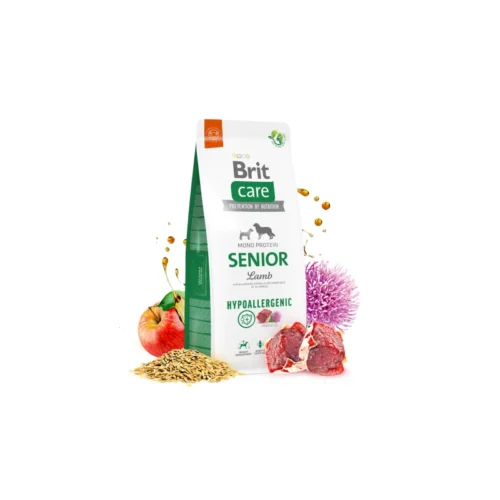 pack pienso brit care senior cordero arroz con ingredientes ilustrados
