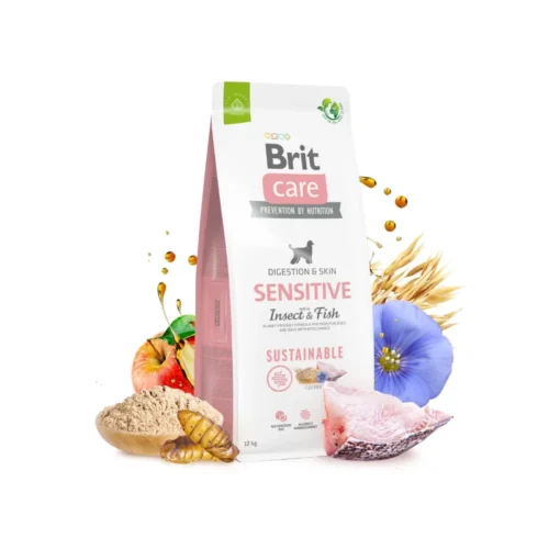 pack frontal de Brit Care Sostenible Adult Sensible Pescado e Insecto