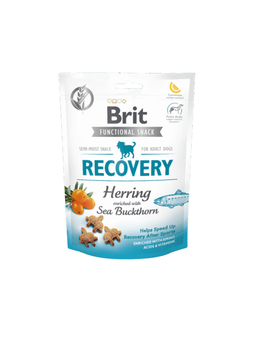 snack brit care functional recovery para perros con arenque y espino amarillo