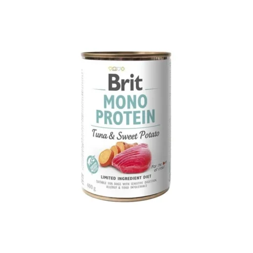 lata individual de Brit Mono Protein Atún con Boniato 400 g