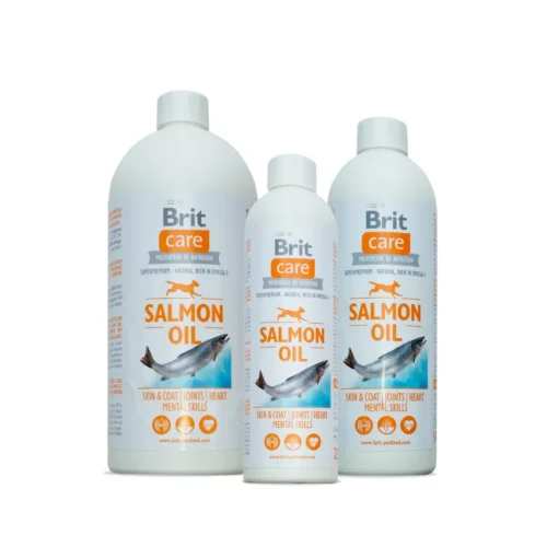 envase aceite de salmon brit care para perros y gatos