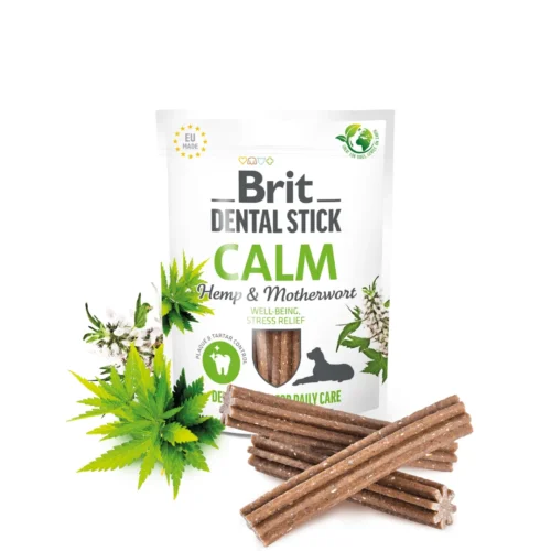 pack frontal Brit Care Dental Stick Calm Con Cáñamo Y Agripalma