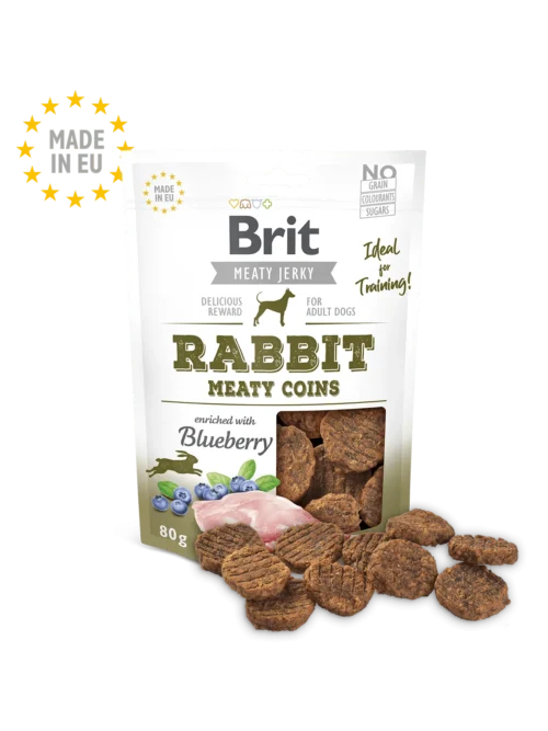 pack frontal Brit Care Jerky Snack Conejo Meaty Coins