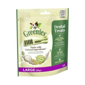 Pack frontal del producto Greenies Snacks Dentales Para Perros Large