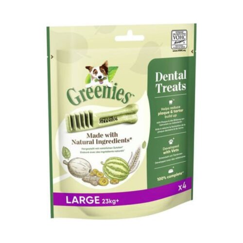 Pack frontal del producto Greenies Snacks Dentales Para Perros Large