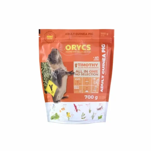 Orycs Alimento Para Cobaya Adulta Adult Guinea Pig en bolsa de 700 g naranja