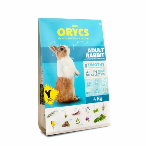 Orycs Alimento Para Conejo Adulto Adult Rabbit en saco de 4 kg azul