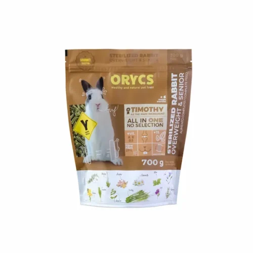 Orycs Alimento Para Conejos Esterilizados Sterilized Rabbit en bolsa de 700 g marrón