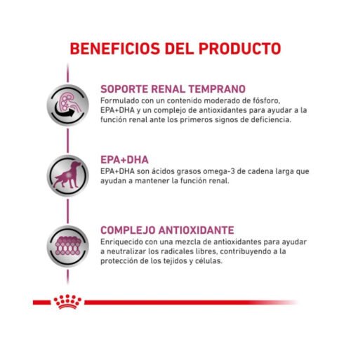 Royal Canin Early Renal beneficios adicionales del producto