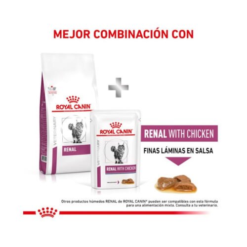 Royal Canin Renal combinación de alimentación seca y húmeda
