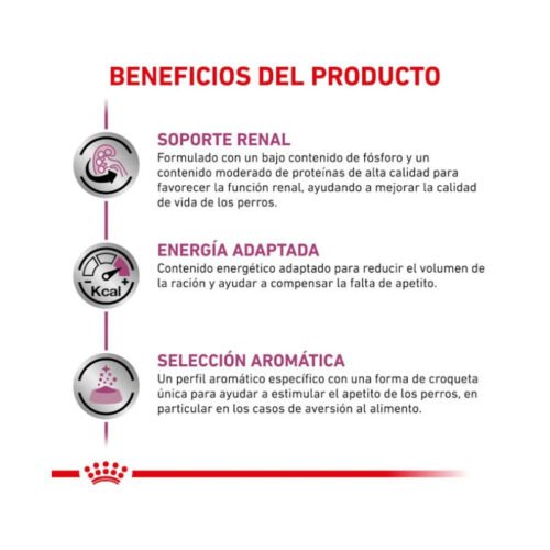 Royal Canin Renal Special beneficios adicionales del producto